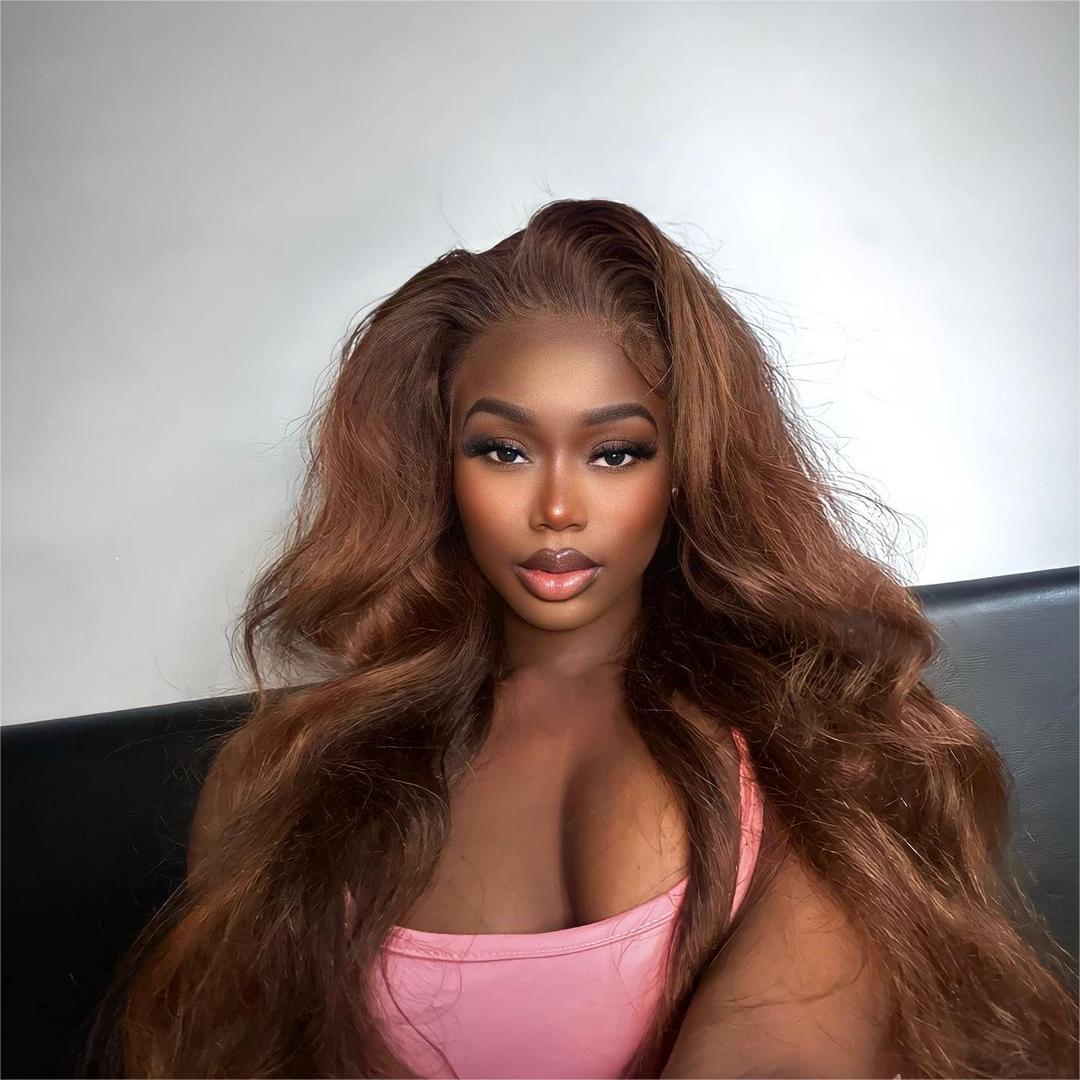 Chestnut Dark Brown Wig Body Wave Wig 4x4/13x4/13x6 Lace 180% Density Human Hair Wig