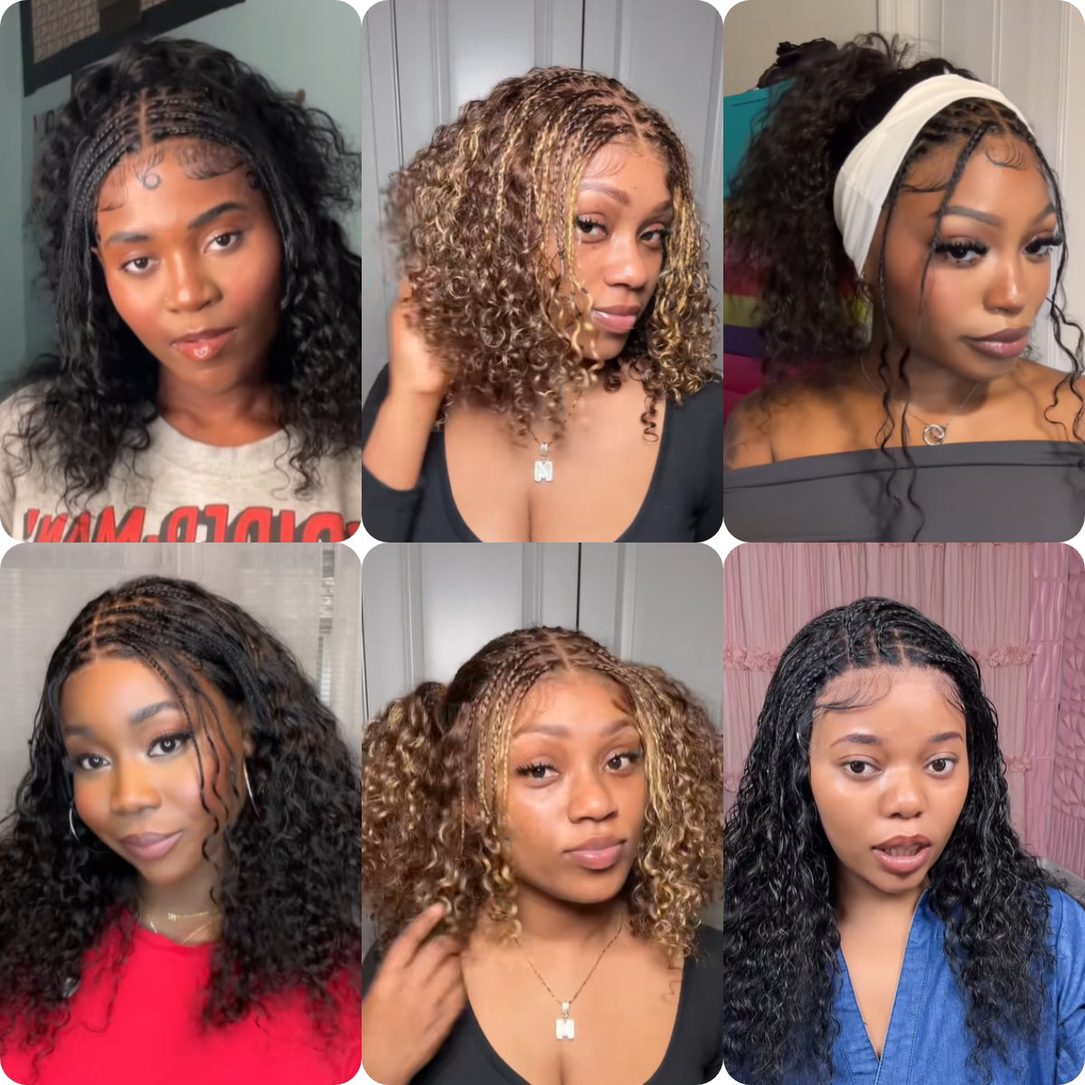 FABA Pre-Braided Boho Braid Pre-Marting 9x6 HD Lace Wig Natural Black Glueless Wig With Bleached Bye Bye Knots
