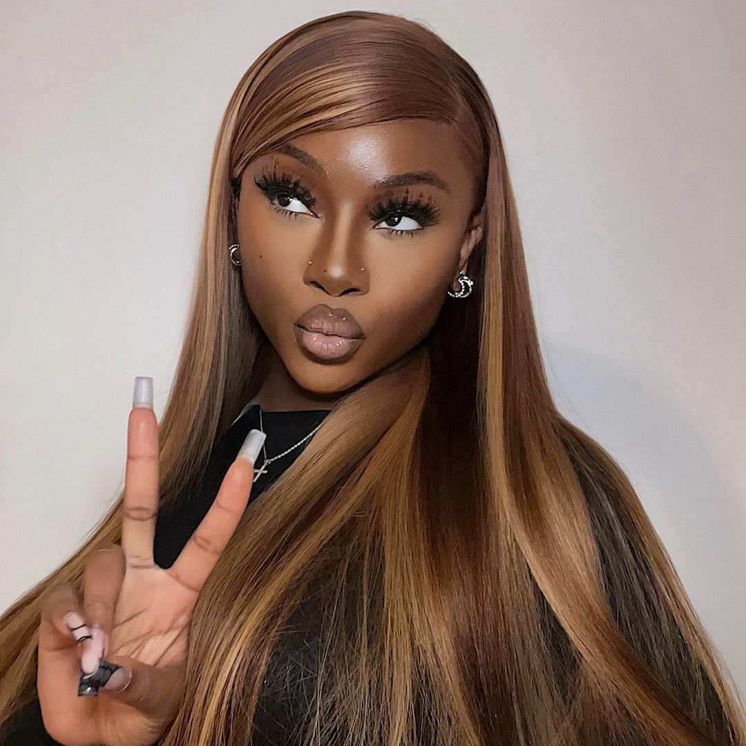 Put On Go 7x5 Transparent Lace Wig Pre Plucked Hairline Pre Cut Human Hair Wigs