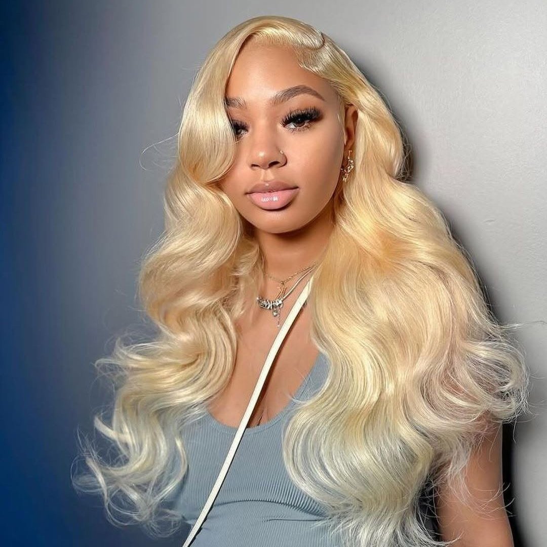 Blonde #613 Wig Body Wave Wig Transparent Lace Front Wigs Human Hair Wig
