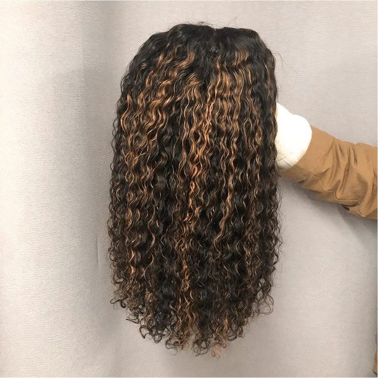 #1B/30 Highlight Color Wigs Curly Transparent Lace Front 13x4 Lace 180% Density Human Hair Wig