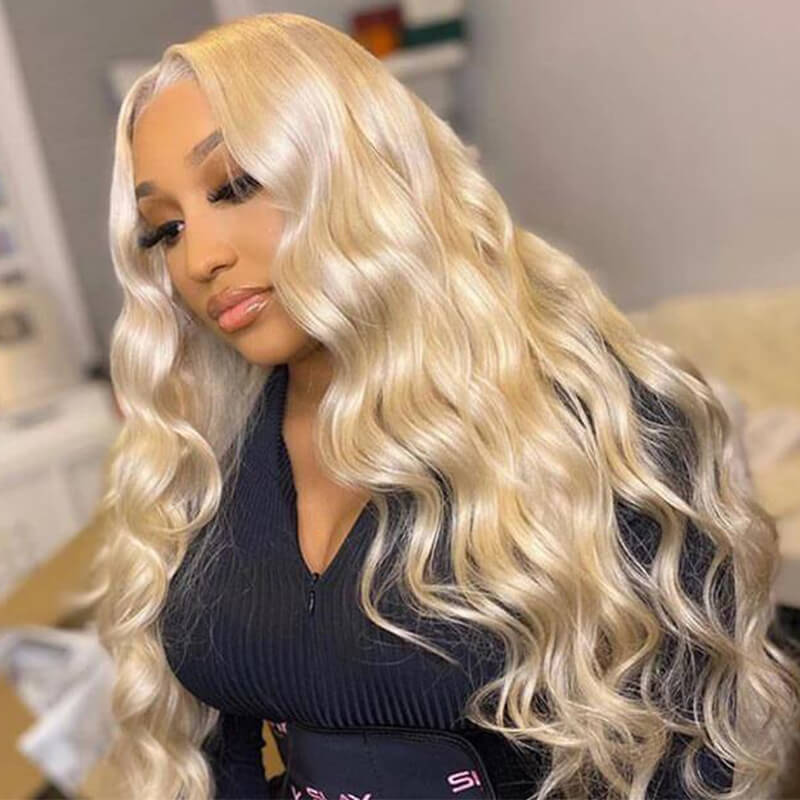 Blonde #613 Wig Body Wave Wig Transparent Lace Front Wigs Human Hair Wig