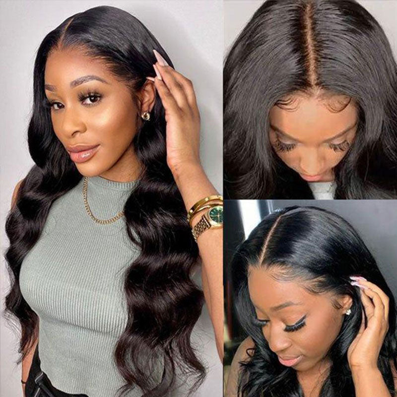 Body Wave Glueless Wig 4x4/13x4 Pre Cut Lace Wig 180% Density Wear and Go Wig