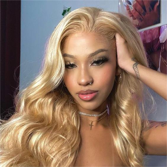 Pre-Cut Lace Wear Go Glueless Wig Honey Blonde Pure Color Body Wave Breathable