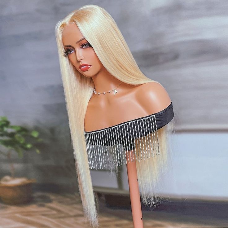 Pre-Cut Lace Wear Go Glueless Wig 613 Blonde Pure Color Straight Breathable