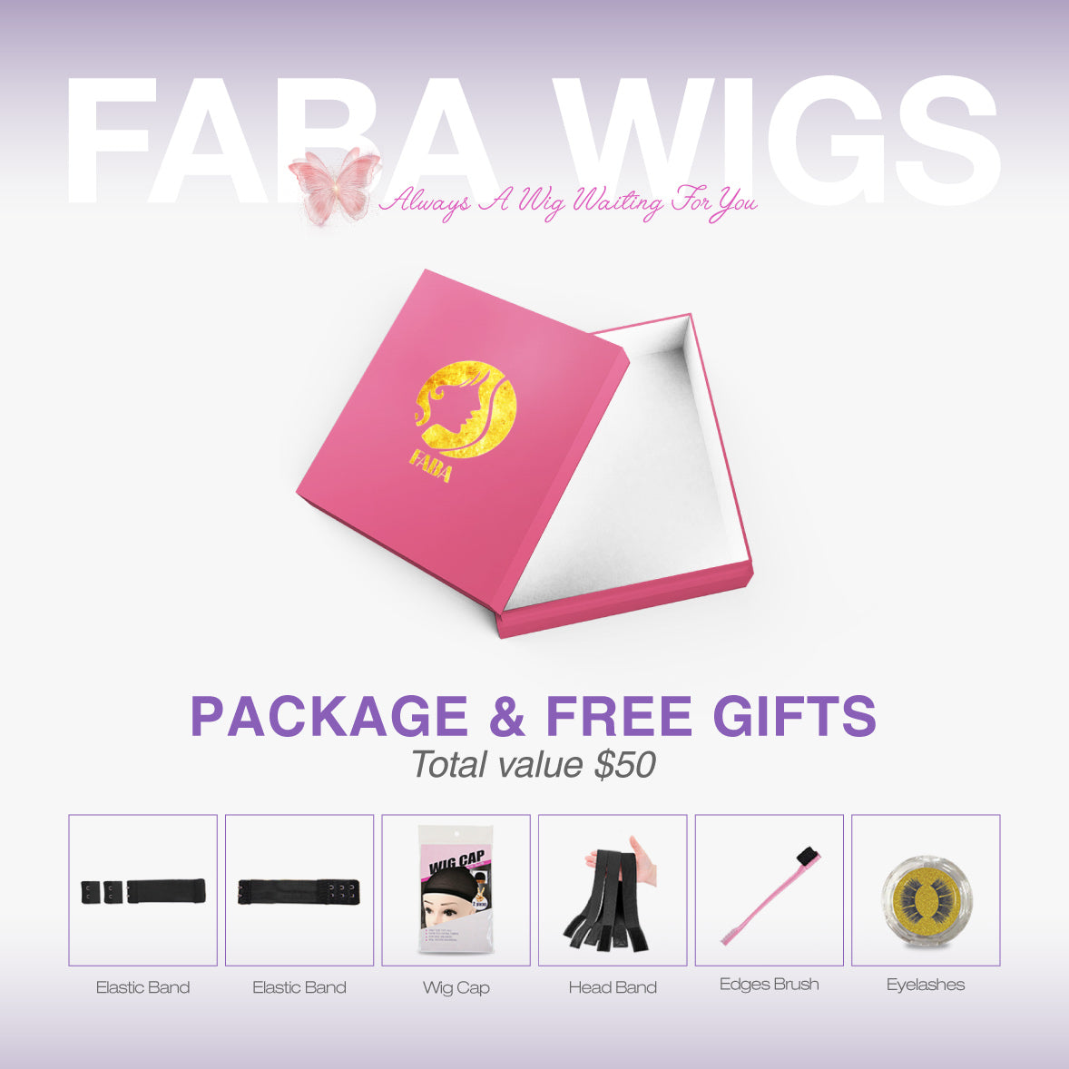 FABA Glueless HD Lace Wig Natural Black Curly Wear&Go Wig Beginner-Friendly