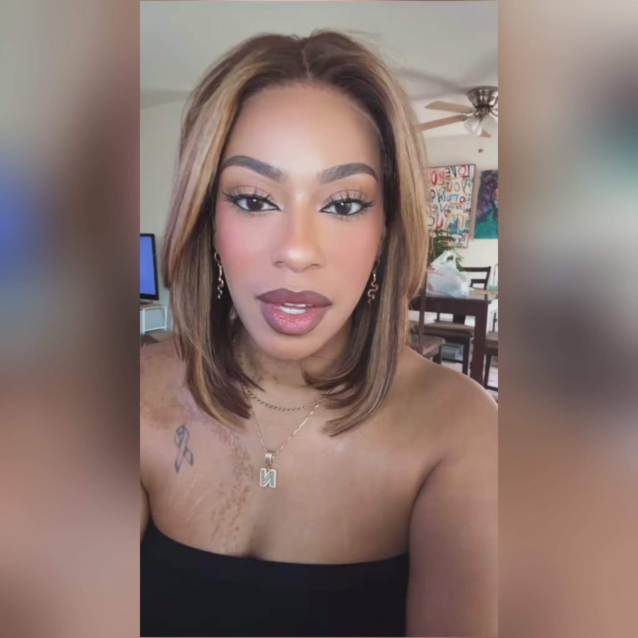 FABA Pre Style Layer Cut Blonde Highlight Short Bob Wig Glueless 9x6 HD Closure Pre-Cut Lace Wig All Head Sizes Fit Cap