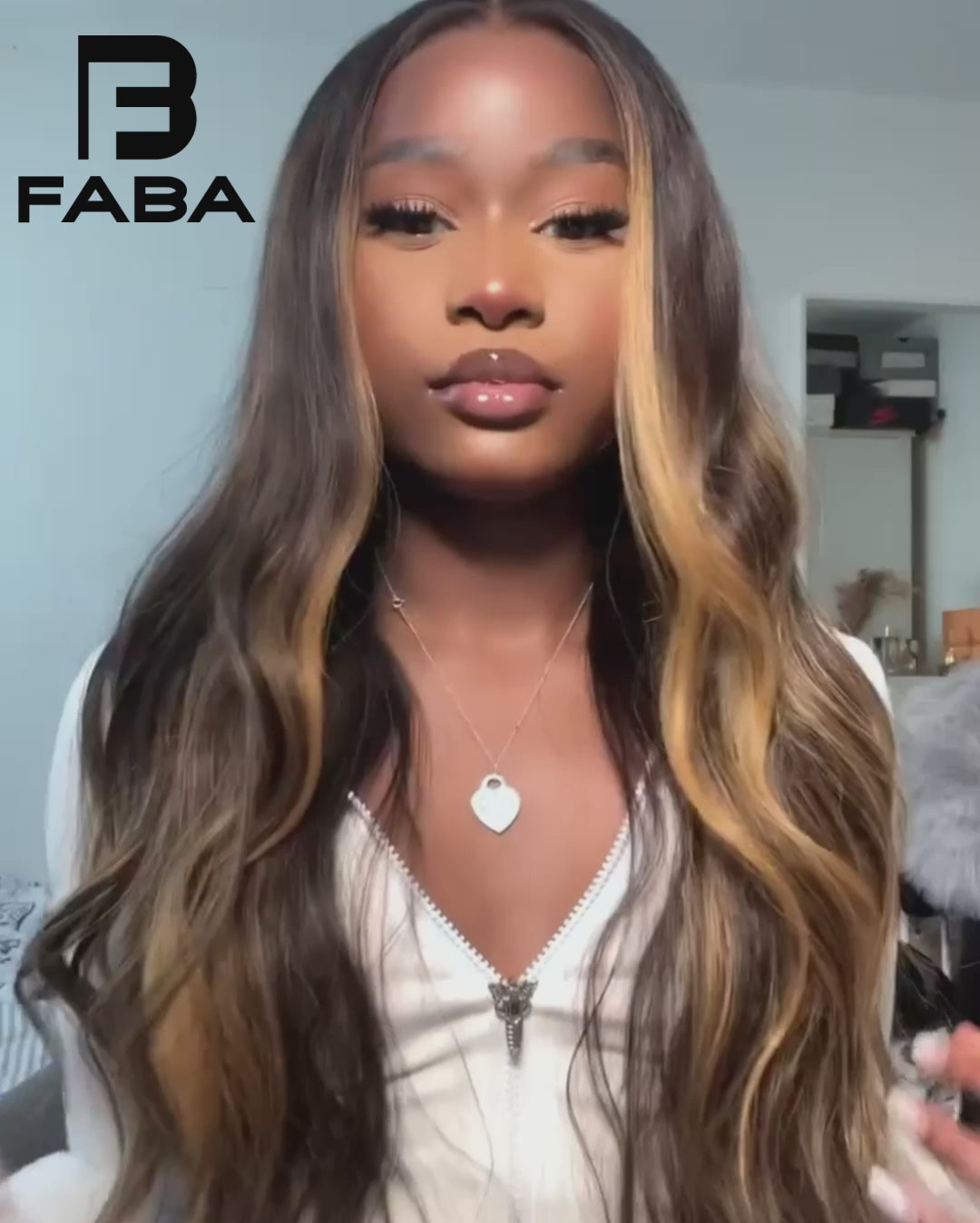 Balayage Body Wave Wig Transparent Lace Front Wigs Black With Honey Blonde Wig