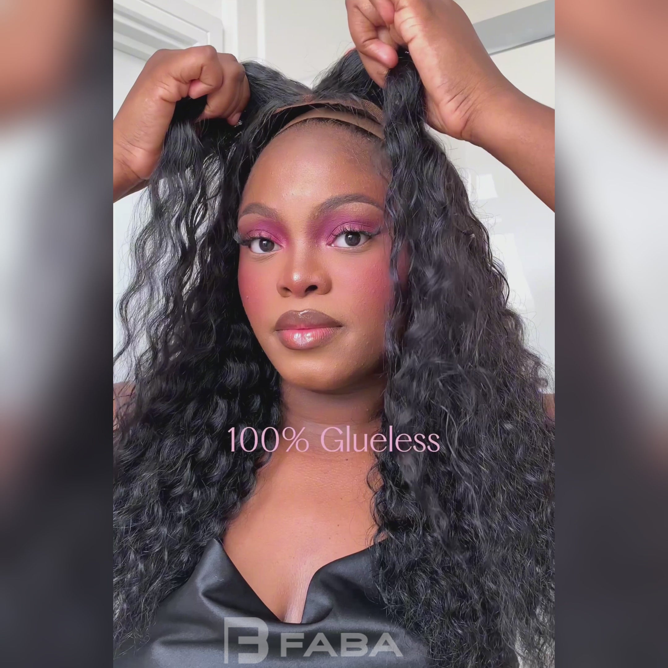 Natural Black Curly Wig 13x4 Transparent Lace Front Wig Pre-everything Natural Hairline