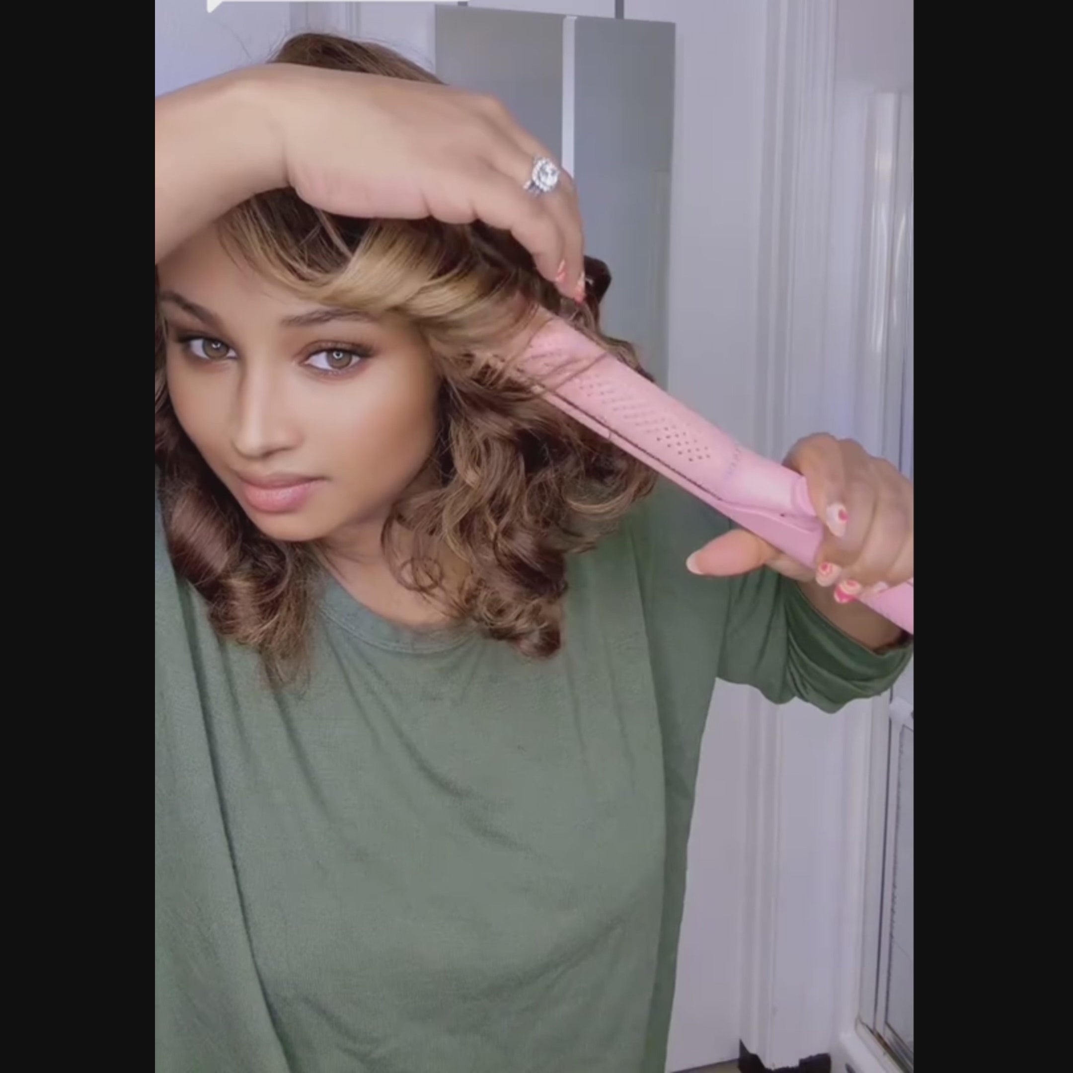 FABA Bouncy 427#Brown Piano Blonde|27# Honey Blonde Bob Wig Glueless WEAR & GO Wig HD Lace 100% Human Hair MiNi Tangle Wigs