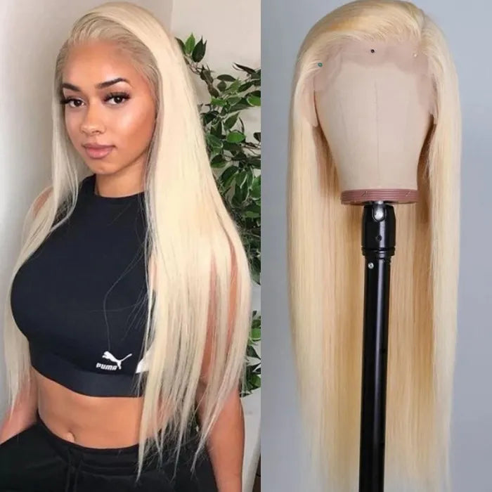 613 Blonde Straight Wig 180% Density Wig 360 Transparent Lace Front Wigs