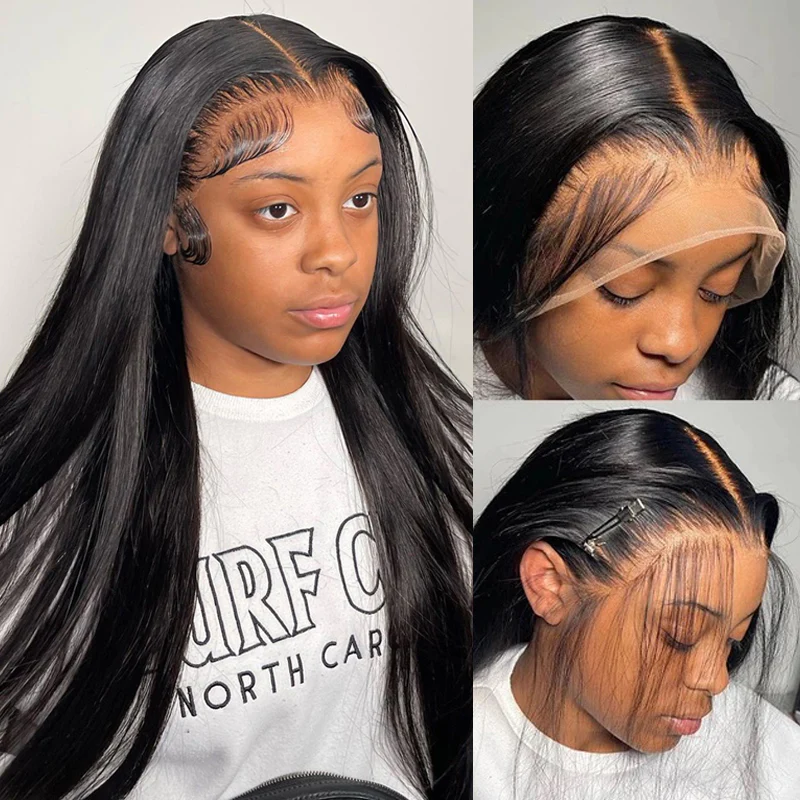 Natural Color Wig 4x4/13x4/13x6 Transparent Lace Front Wigs Breathable Cap Straight Wigs