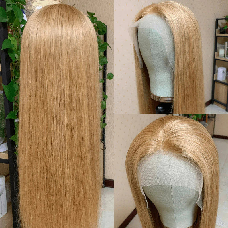 Full Lace Various Styles Straight Human Hair 360 Transparent Lace Front Wigs 150% Density