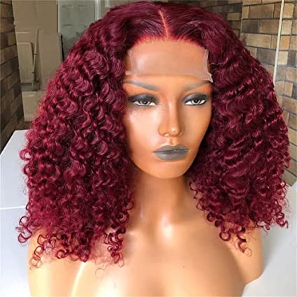 Burgundy Short Curly Bob Wigs 4x4/13x4/13x6 HD Lace Front Wigs