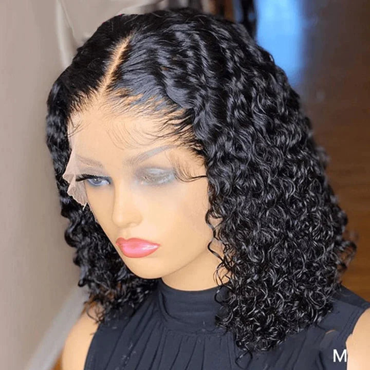 Short Bob Wig 4x4/13x4/13x6 Transparent Lace Front Wigs For Any Face Shapes Black Wig