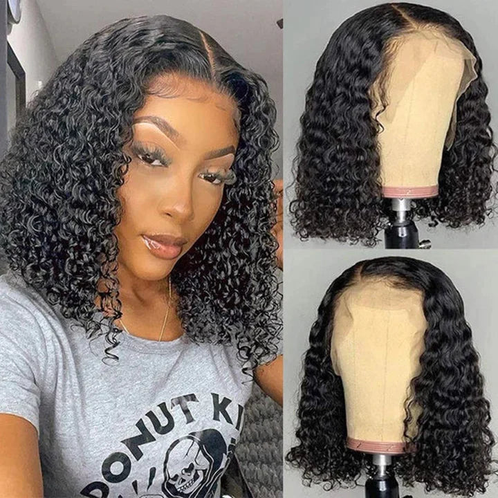 Short Bob Wig 4x4/13x4/13x6 Transparent Lace Front Wigs For Any Face Shapes Black Wig