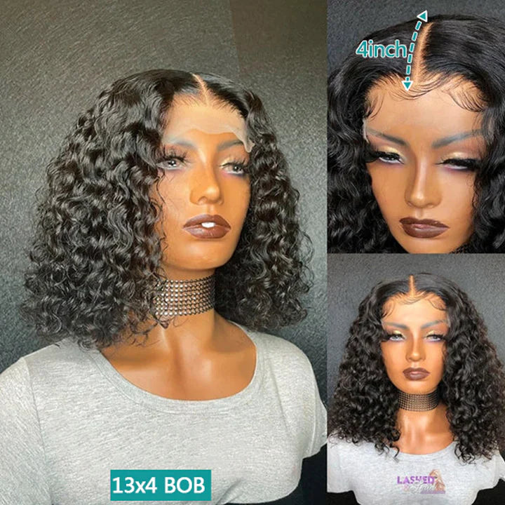 Short Bob Wig 4x4/13x4/13x6 HD Lace Front Wigs For Any Face Shapes Black Wig