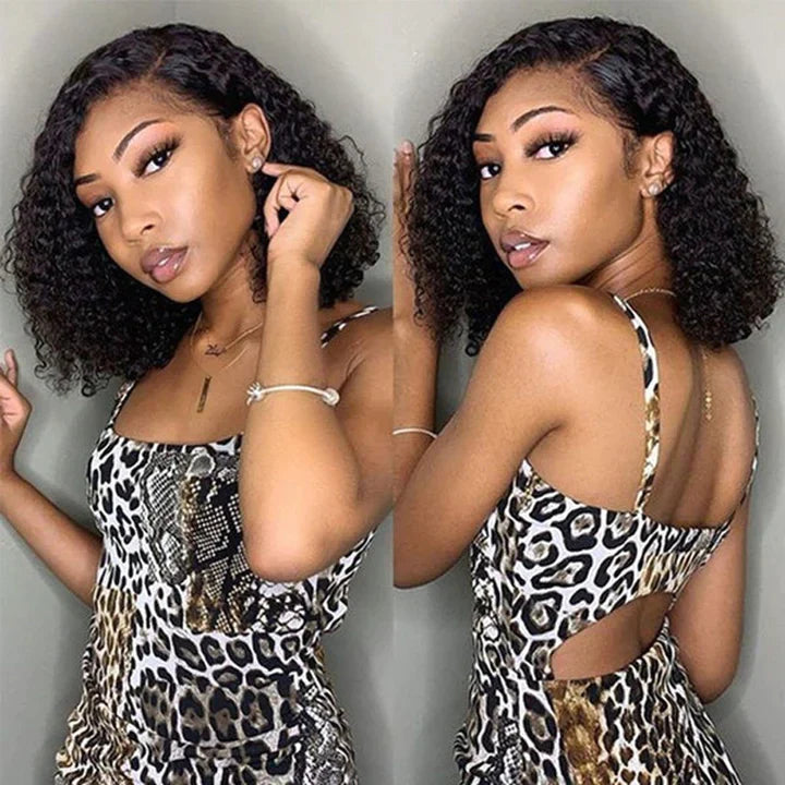 Short Bob Wig 4x4/13x4/13x6 Transparent Lace Front Wigs For Any Face Shapes Black Wig