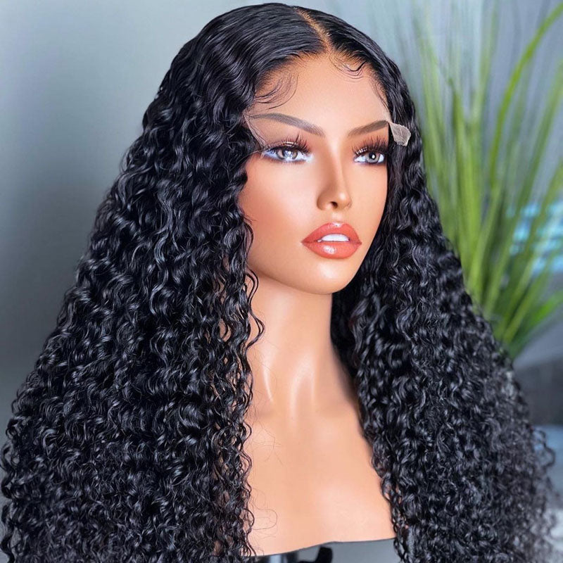 Deep Wave 4x4/13x4/13x6 Lace Wig Pre-Cut Lace Closure 180% Density Human Hair